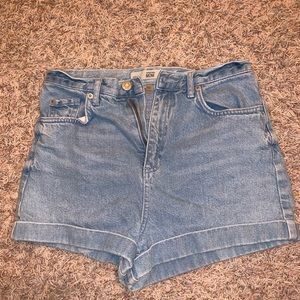 Top shop moto mom shorts